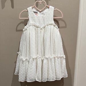 Pippa & Julie Elegant White Polka Dot Dress